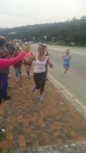 High Five-ing the Femilyum as I run past