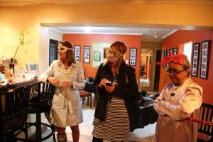 Getting ready to solve the murder, journalist Alyssa Jones starts taking notes immediately!